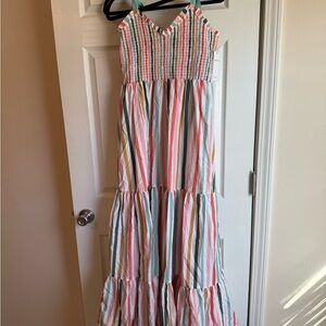 Aura Multicolor Striped Maxi Dress
